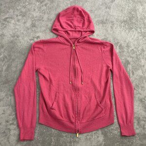Lauren Ralph Lauren Jacket Women XS Pink Full Zip-Up Hoodie Knit Casual Preppy